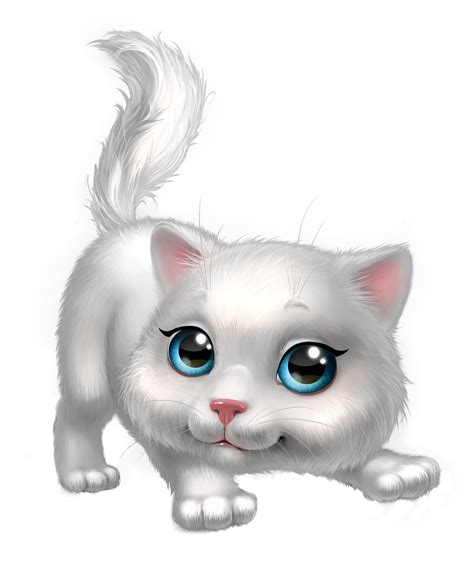 Paying 5 coins for each. Cute White Kitten PNG Clipart Image | Gallery Yopriceville ...