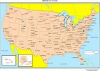 Printable Map Of Us With Major Cities - Printable US Maps
