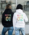 Best Friend Gifts, Bestie 01 Bestie 02, Matching Best Friends Hoodies