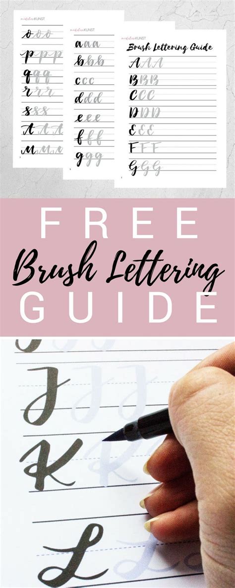 Handlettering workbook, hand lettering worksheets, handlettering worksheets, handlettering practice, calligraphy. Kostenloser Brush Lettering Guide | Schriftführer, Handschrift kurs und Typografie und handlettering