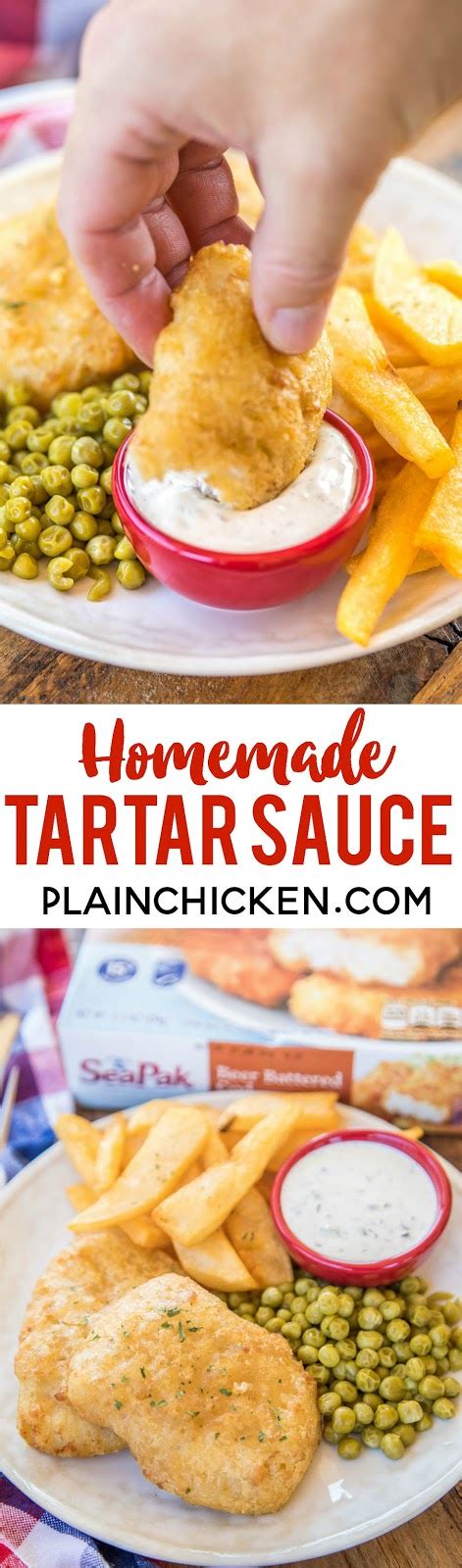 Homemade Tartar Sauce Plain Chicken