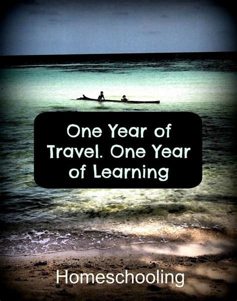 A Book Cover With The Words One Year Of Travel One Year Of Learning