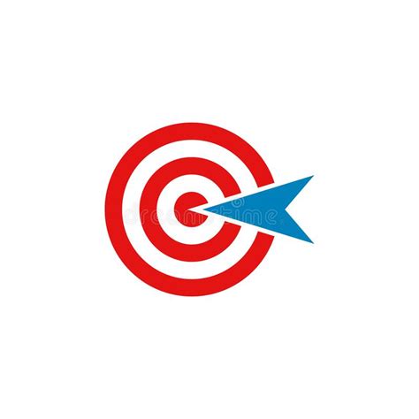 Modern Target Arrow Icon Logo Design Template Stock Vector