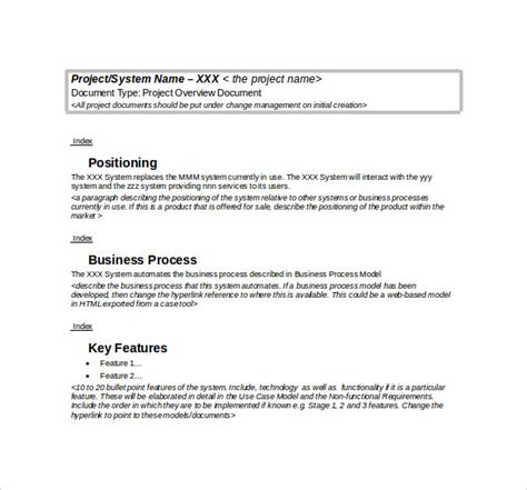 Free 12 Sample Project Overview Templates In Pdf Ms Word