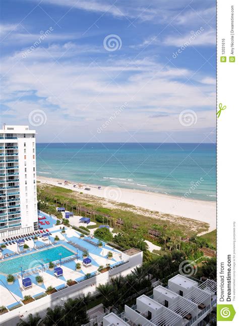 Hotel Overlooking The Beach Stock Photo Image Of View Ocean 12031616