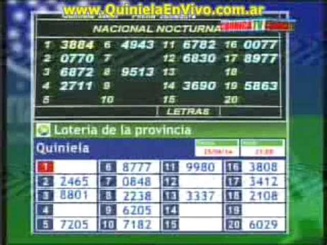 Telekino, quini 6, loto, quiniela poceada, brinco. Quiniela Nocturna 25-06-2014 - YouTube