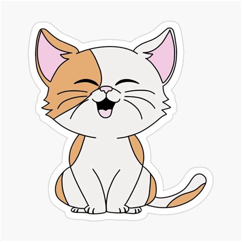 Cute Cat Sticker By Ellencarney13 Cat Stickers Cute Cat Coloring