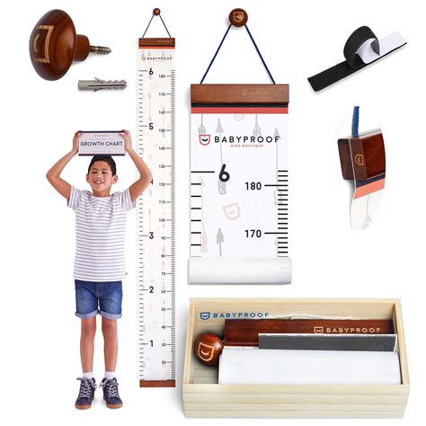 Buy Growth Chart For Kids By Baby Proof Measuring Height Chart And