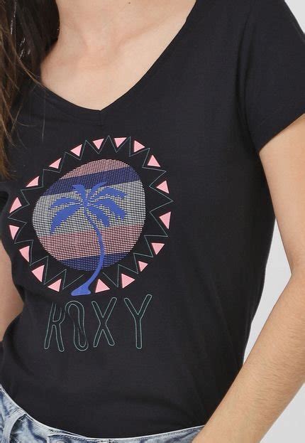 Camiseta Roxy Palm Preta Compre Agora Kanui Brasil