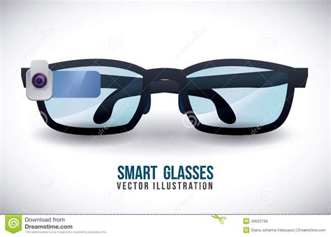 Smart Glasses Stock Illustration Illustration Of Digital 49523799
