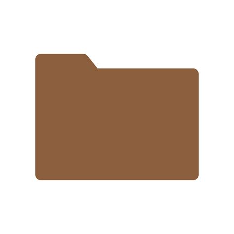 Eps10 Brown Vector Folder Solid Icon In Simple Flat Trendy Style