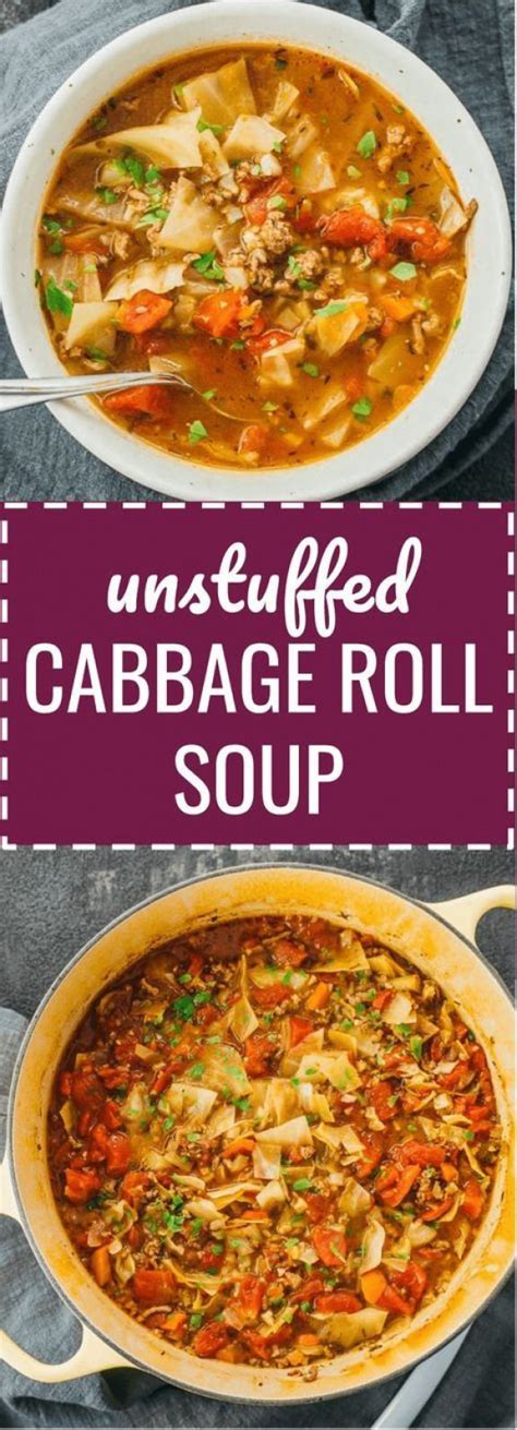 Keto Cabbage Soup With Ground Beef Savory Tooth Recettes
