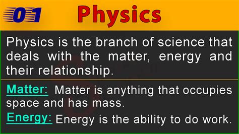 Simple Definition Of Physics Physics Definition What Is Physics