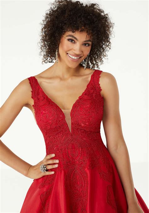 Beaded Lace A Line Prom Dress Morilee