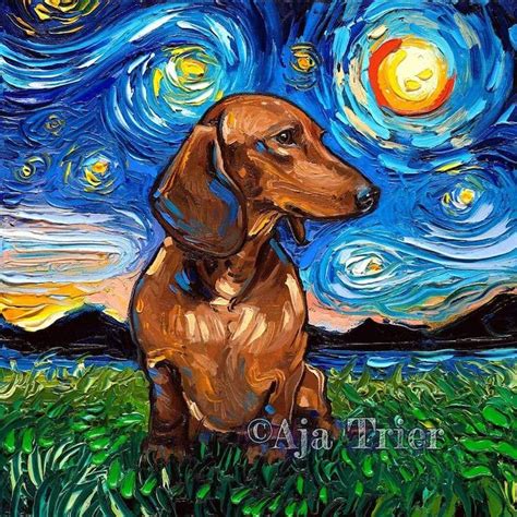 Aja Trier Pinta La Noche Estrellada De Van Gogh Con Adorables Perros