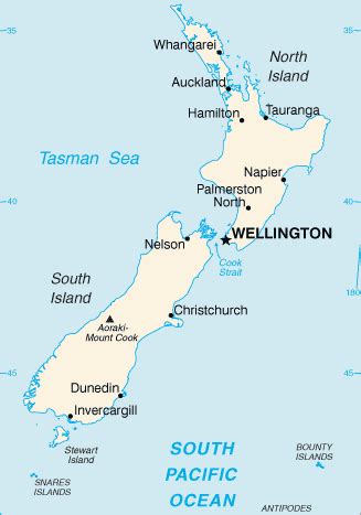 Partez à la découverte de la culture maorie et de paysages à couper le souffle (ceux du seigneur des anneaux et du monde de narnia) ! Nouvelle Zélande Carte De Capital