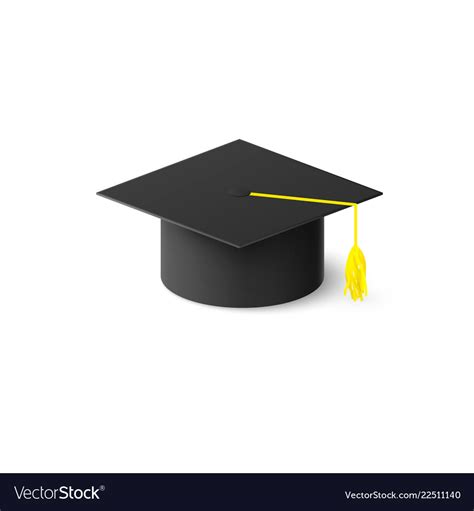 Graduation Cap Or Mortar Board Education Design Vector Image