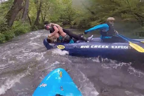 Two Sisters Fight While White Water Rafting Down River Video
