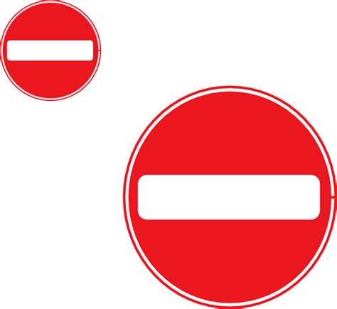 Two No Entry Signs Clip Art At Vector Clip Art