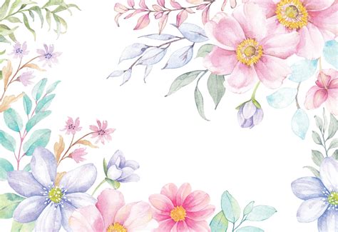 Spring Flowers Watercolour Wallpaper Ginger Monkey Pl