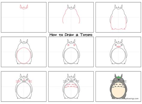 Anime eyes step by step tutorial. How to Draw a Totoro Step by Step for Kids - Cute Easy ...