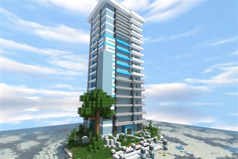 Blue Skyscraper Minecraft Building Inc