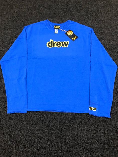 Justin Bieber Drew House Secret Ls Tee Royal Blue Grailed