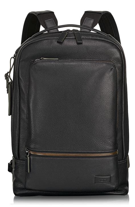 Tumi Bates Leather Backpack With 14 Laptop Pocket In Black For Men Lyst