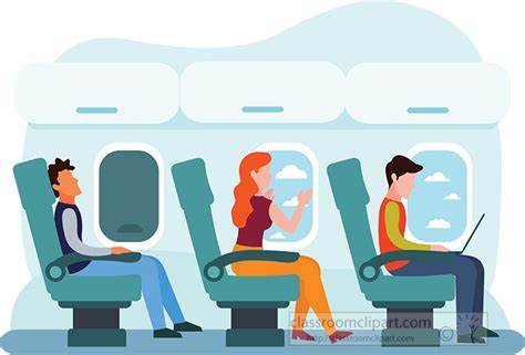 Aircraft Clipart Passengers Seating In The Interior Plane Clipart