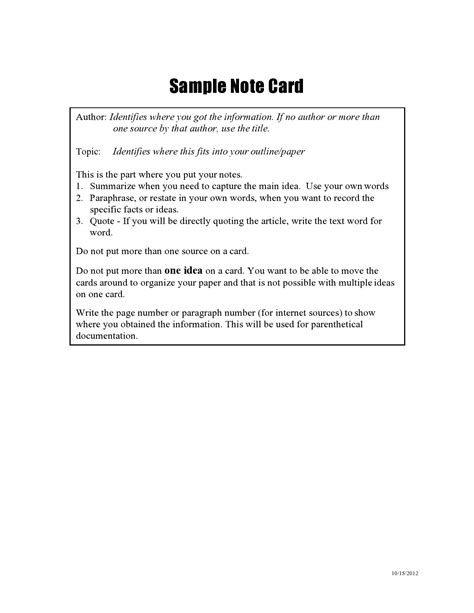 39 Simple Note Card Templates And Designs Templatelab