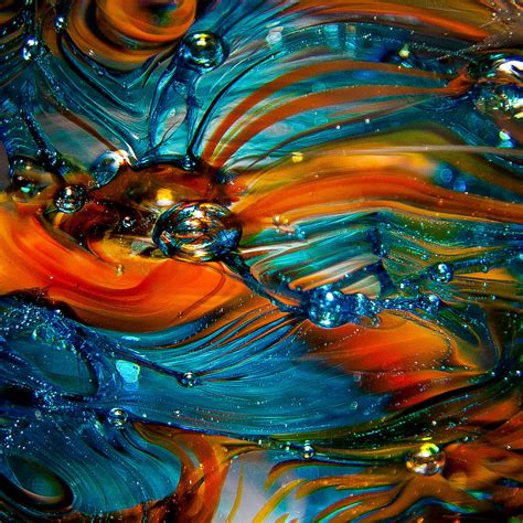 Glass Macro Abstract Rto Photograph By David Patterson