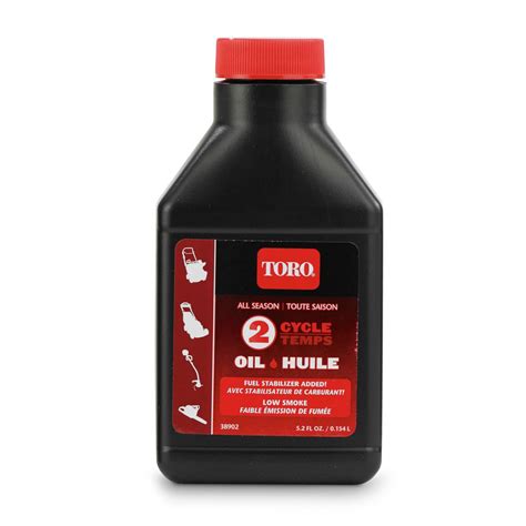 Either a gas/oil mixture of 40:1 or 50:1. Toro 5.2 oz. 2-Cycle Engine Oil with Fuel Stabilizer-38902 ...