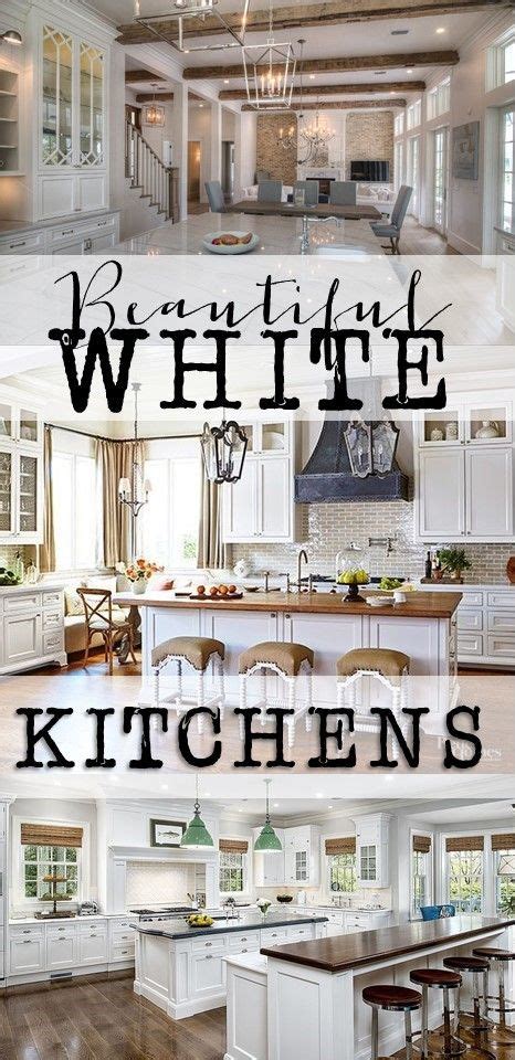 Beautiful White Kitchens House Of Hargrove Beautiful White Kitchens