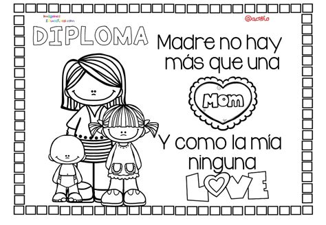 Diplomas Para Colorear Del Día De Las Madres 10 De Mayo 9 Imagenes