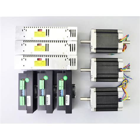 3 Axis 85nm Nema 34 Stepper Motor And Driver And Power Supply