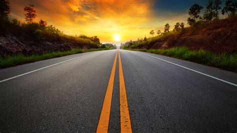 1920x1080 Sunrise Sunset Road Laptop Full Hd 1080p Hd 4k Wallpapers