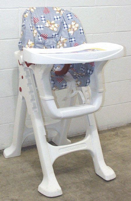 Baby portable high chair for babies and toddlers, fold up outdoor travel seat with tray and carry bag for camping, picnics, beach days, sporting events, and more (black) : Cosco High Chair. Late 90's early 2000' (With images ...