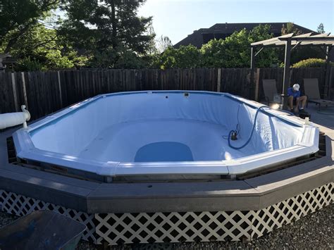 16x32 Doughboy Pool Liner Installation In Redding Ca — Above The Rest