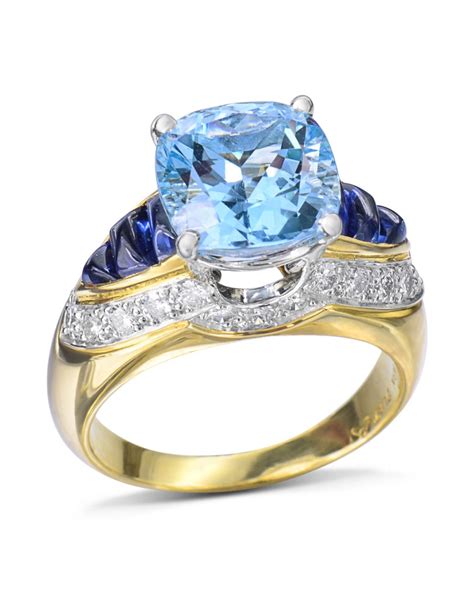 Aquamarine Sapphire And Diamond Ring Turgeon Raine