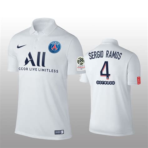 Paris Saint Germain 2021 22 4 Sergio Ramos Home Mens Blue Polo