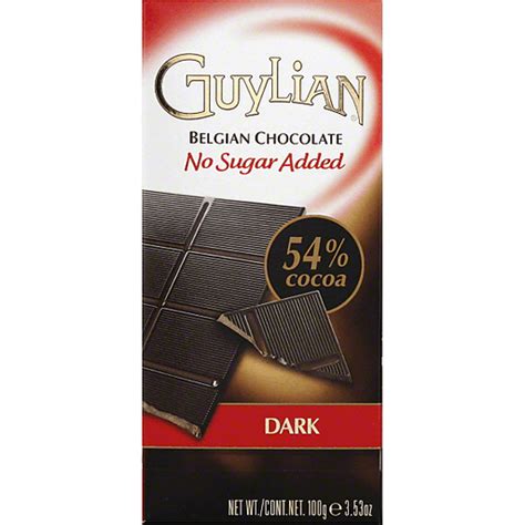Guylian Dark Chocolate Bar No Sugar Added Packaged Candy Foodtown