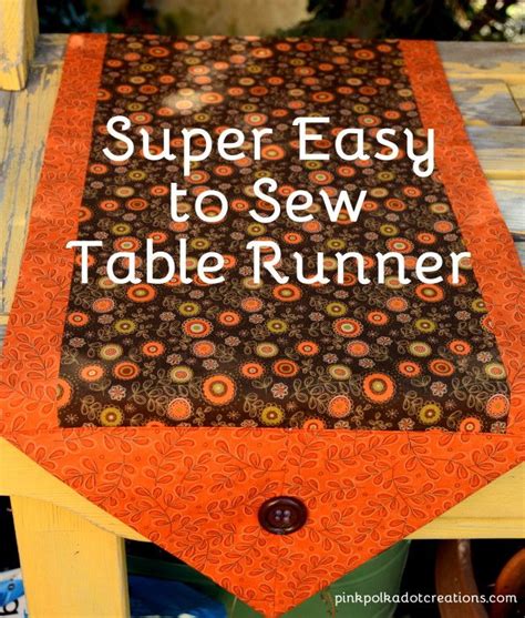 Super Easy To Sew Table Runner Pink Polka Dot Creations Table