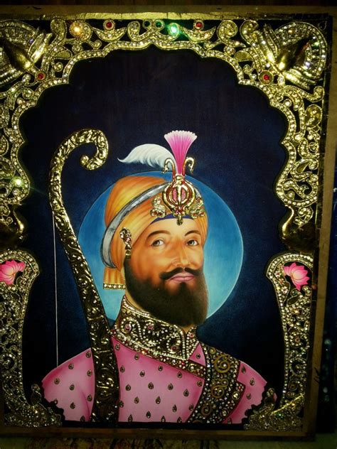 Guru Gobind Singh Ji A Traditional Tanjore Painting With Frame Etsy
