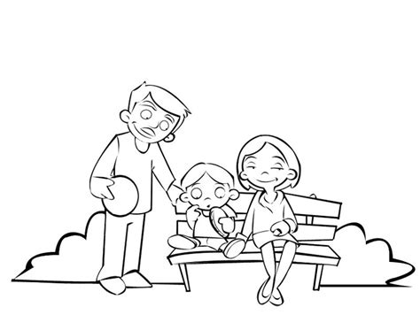 Dibujos Para Colorear De La Familia Para Preescolar