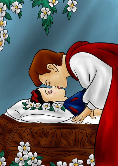 For Valentinesfavorite Snow White And Prince Kissclick For Bigger