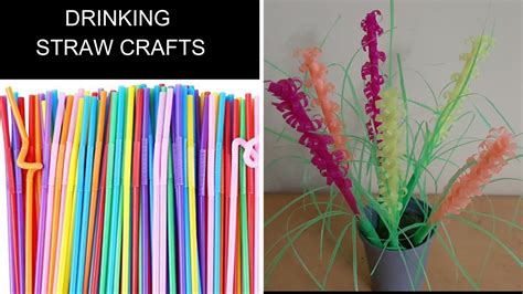 How To Make A Flower From Drinking Straw Plastic Straw Flower Making