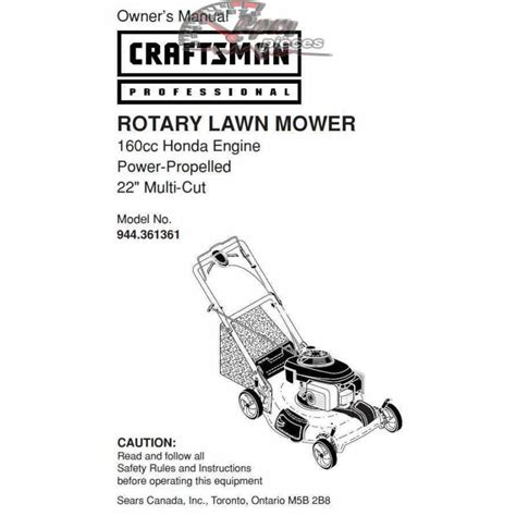 Craftsman Mower Parts Diagram
