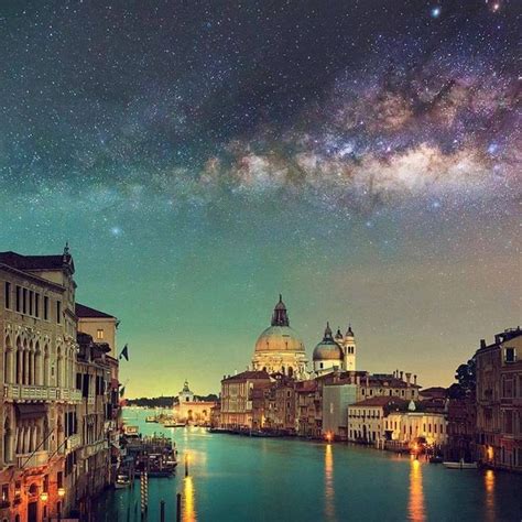 The Milky Way Venice Italy Best Vacations Digital Art Photography