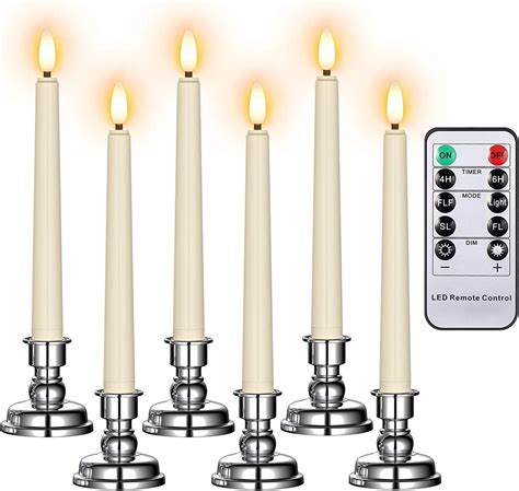 Ymenow Window Candles 6pcs Battery Operated Led Flameless Flickering