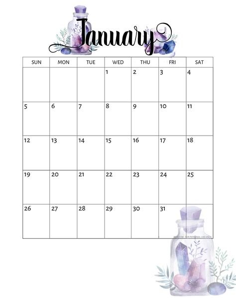 January 2020 Calendar Cute Calendar Printables Print Calendar Kids